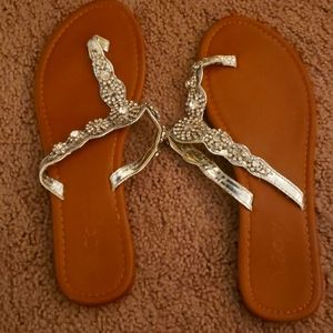 Silver sandals